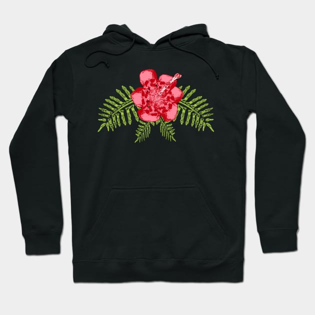 Death in paradise, a macabre tropical floral Hoodie by B0red